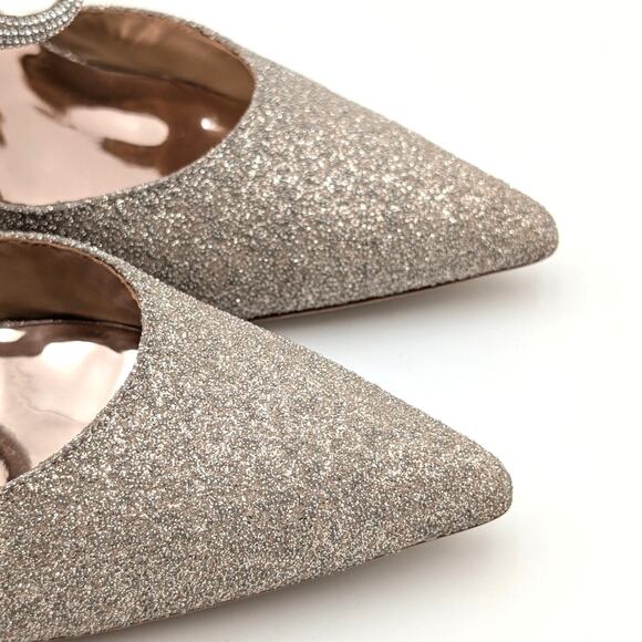 Badgley Mischka Kamilah Women's Gold Pointed Toe Stiletto Heels Size US7 EU38 - Picture 7 of 9